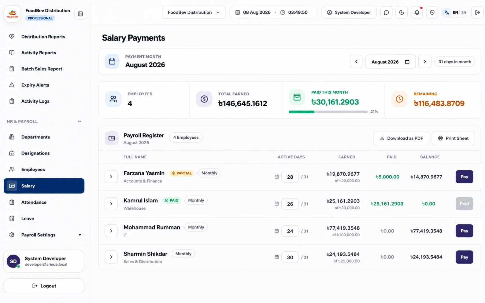 Control service, HR, security, backups, and reports together